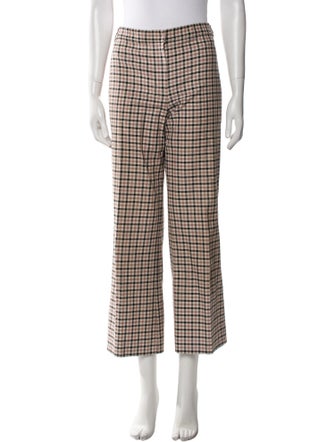 'S Max Mara Plaid Print Wide Leg Pants