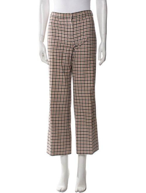'S Max Mara Plaid Print Wide Leg Pants