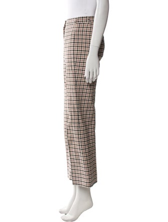'S Max Mara Plaid Print Wide Leg Pants