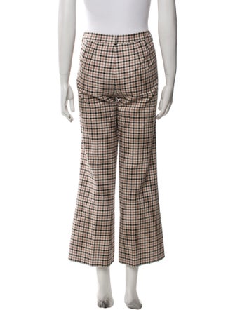 'S Max Mara Plaid Print Wide Leg Pants