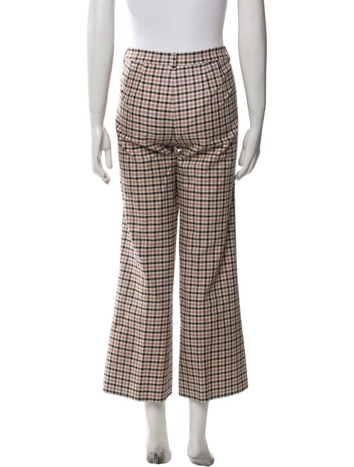 'S Max Mara Plaid Print Wide Leg Pants