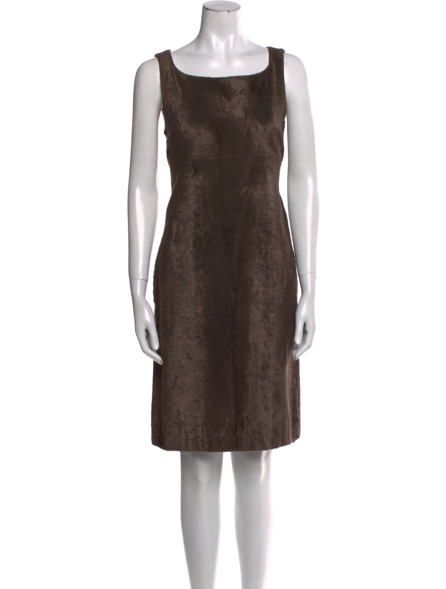 'S Max Mara Square Neckline Knee-Length Dress