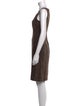 'S Max Mara Square Neckline Knee-Length Dress