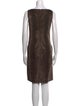 'S Max Mara Square Neckline Knee-Length Dress