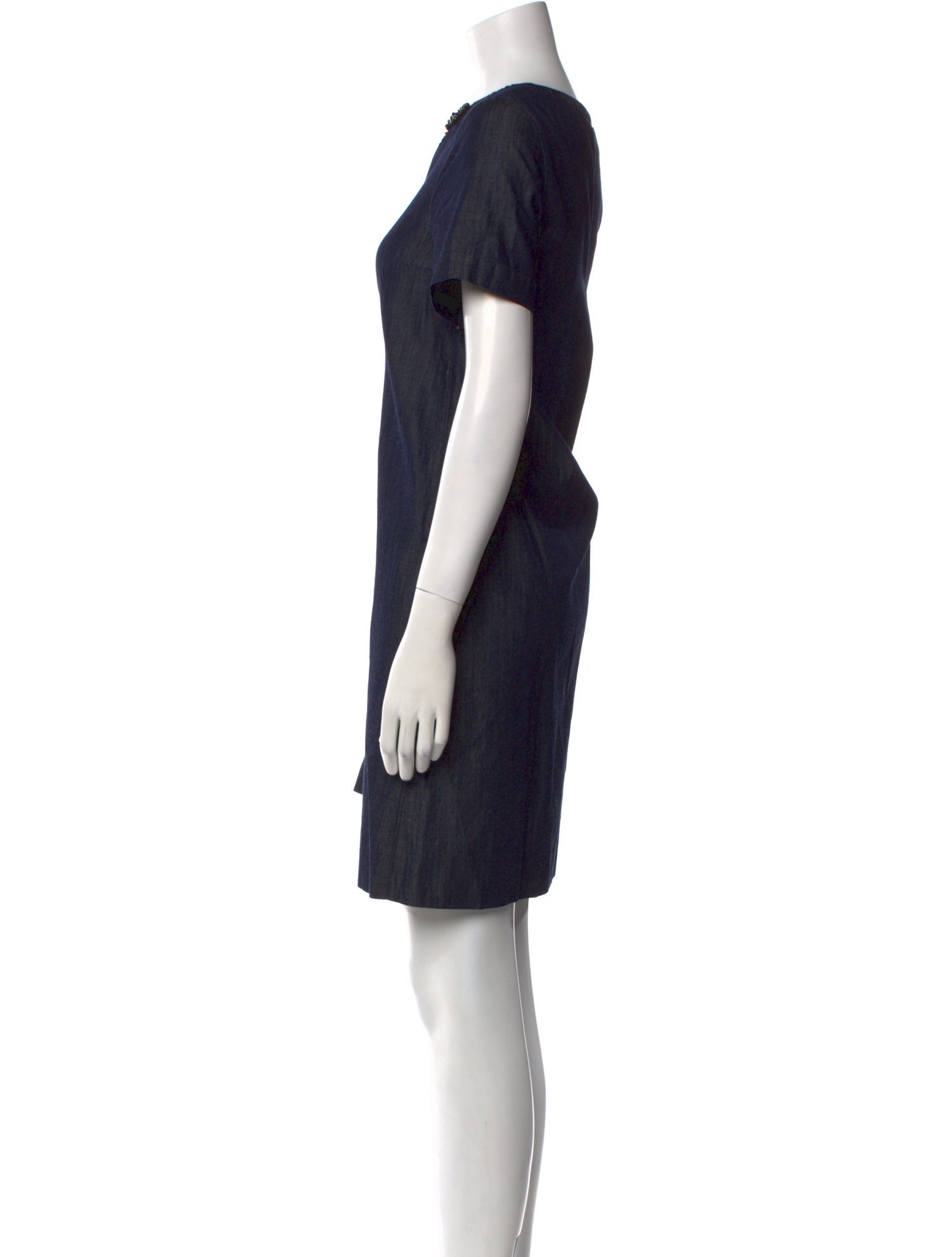 'S Max Mara Bateau Neckline Mini Dress