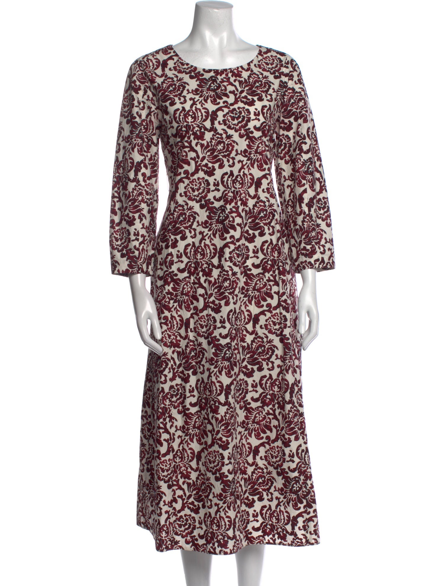 'S Max Mara Floral Print Long Dress