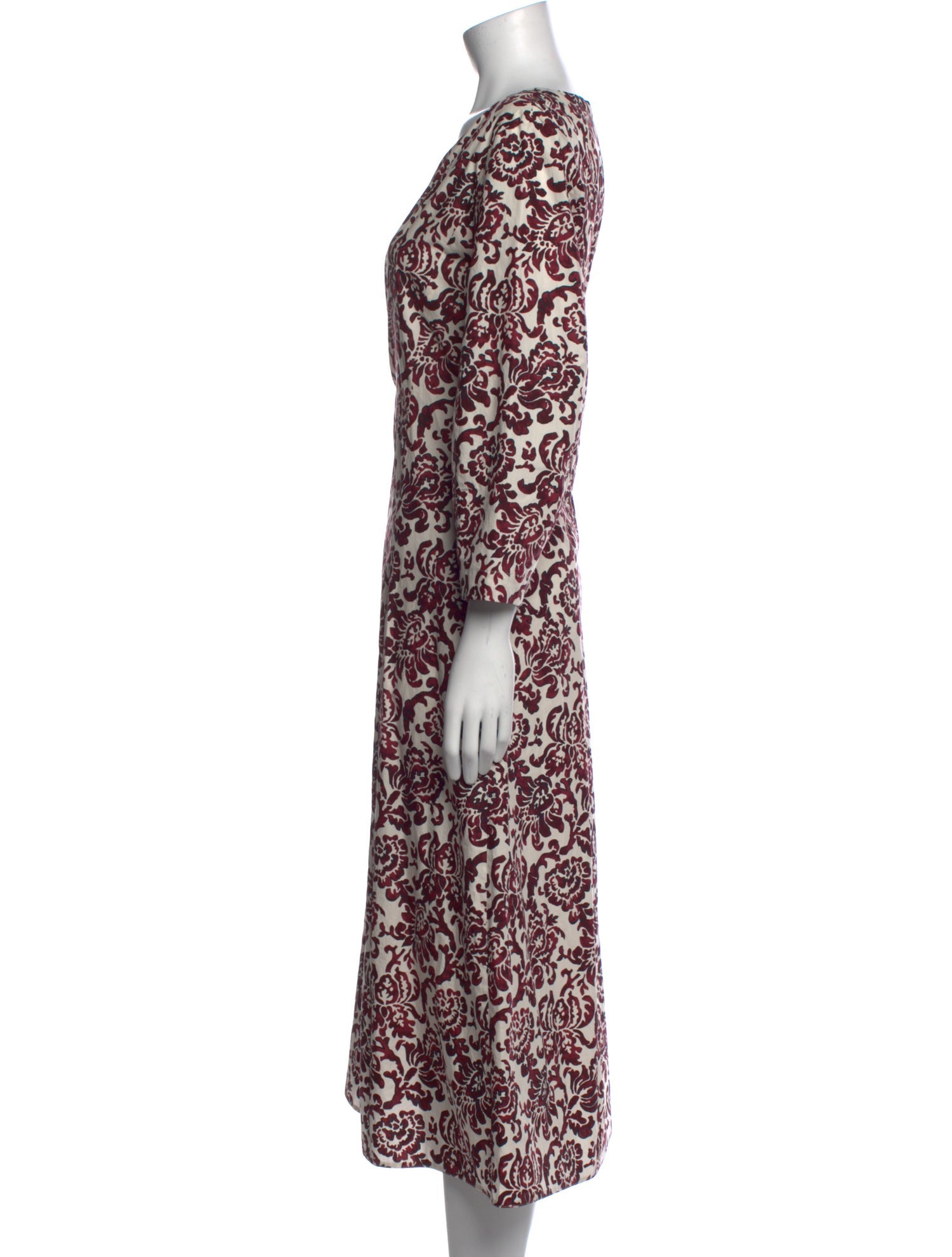 'S Max Mara Floral Print Long Dress