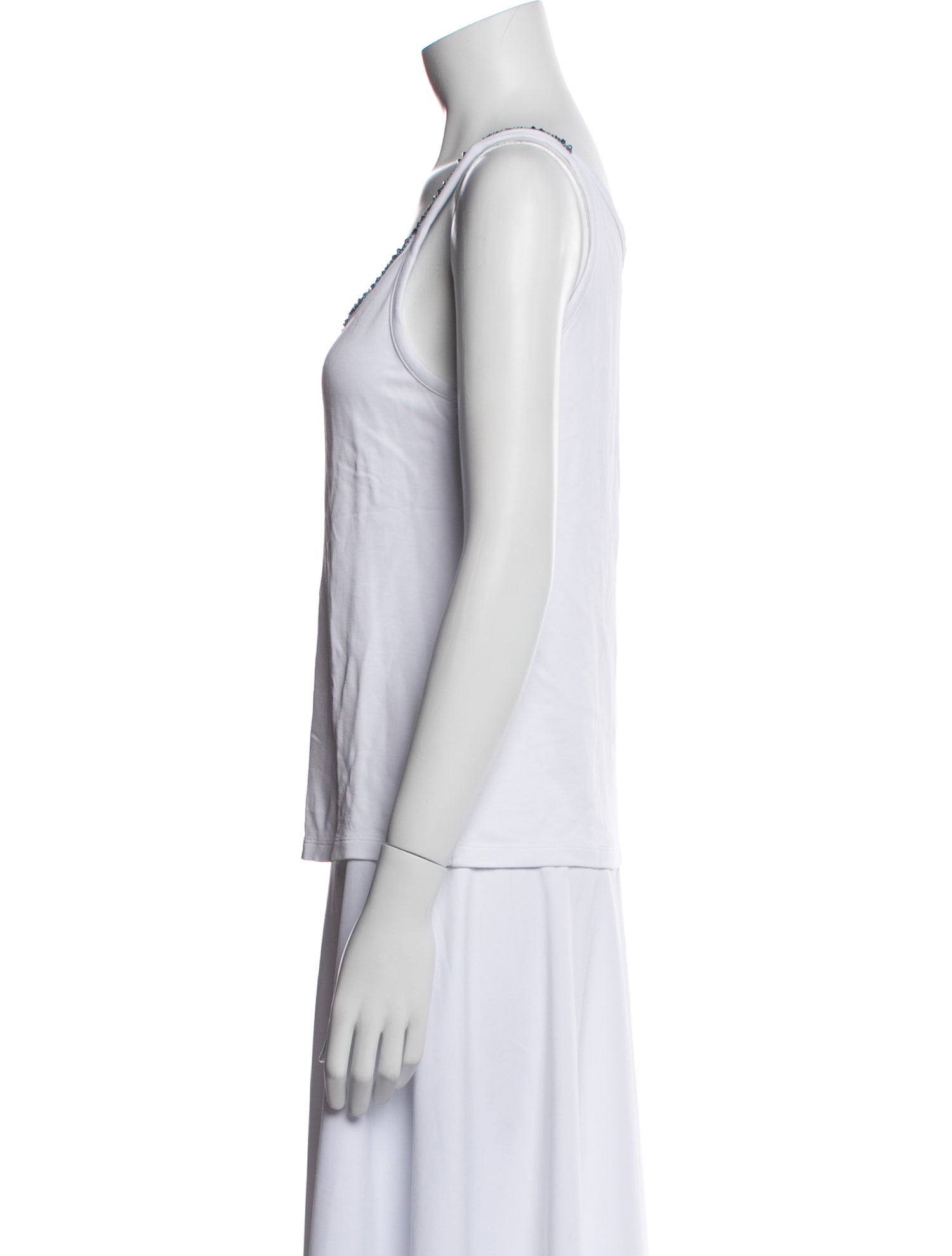 'S Max Mara Scoop Neck Sleeveless Top