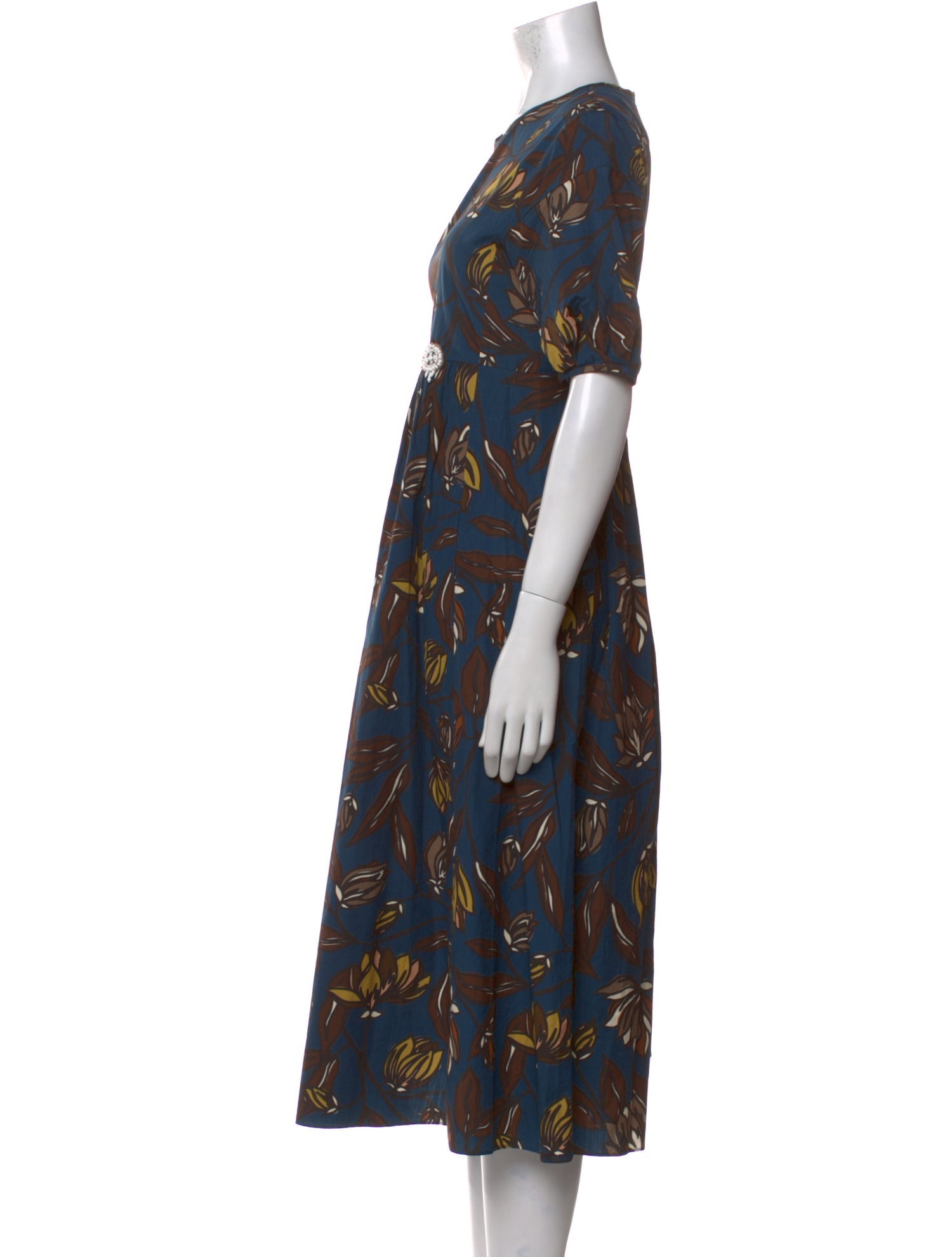 'S Max Mara Printed Midi Length Dress