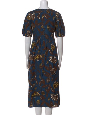 'S Max Mara Printed Midi Length Dress