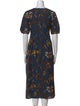 'S Max Mara Printed Midi Length Dress