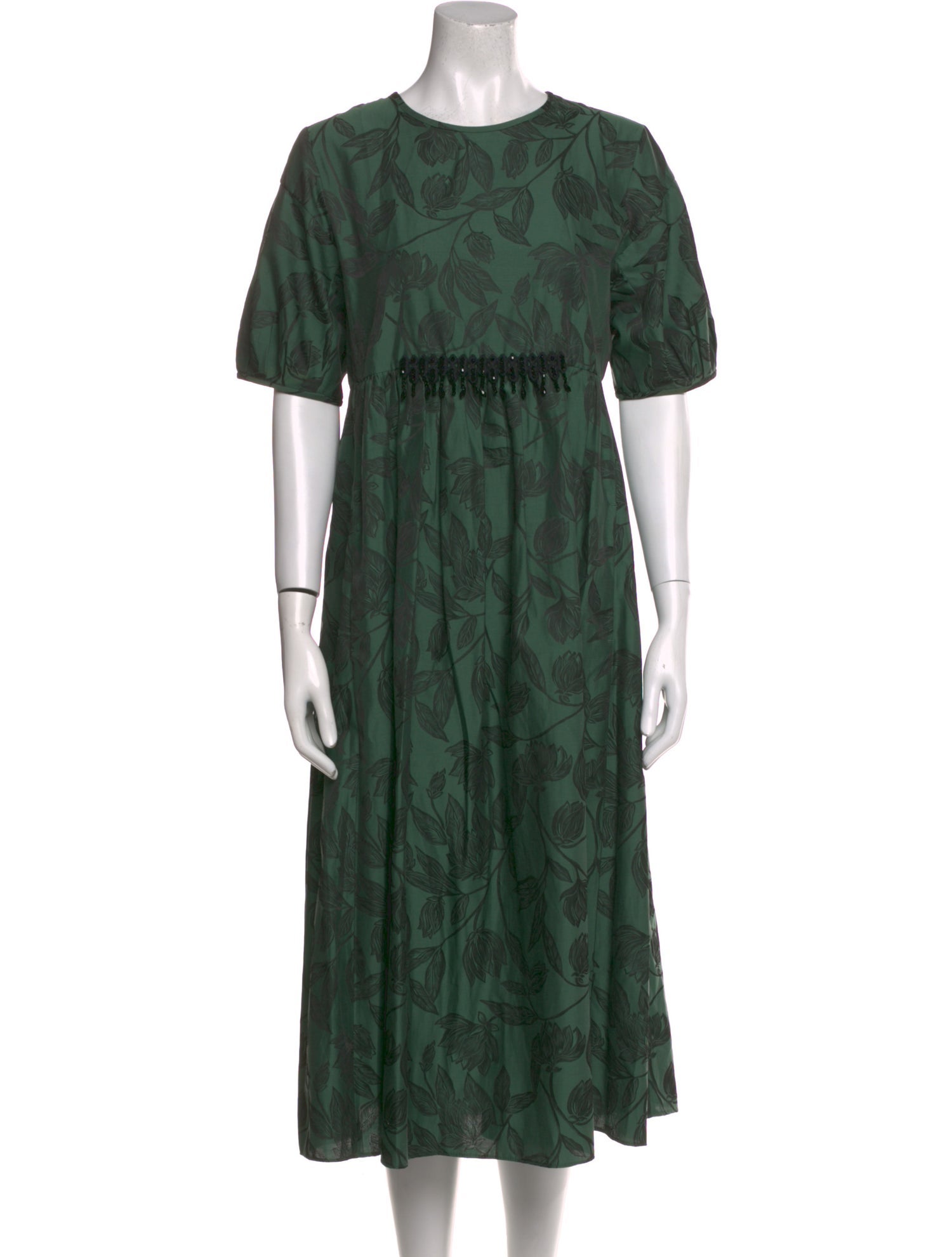 'S Max Mara Floral Print Midi Length Dress