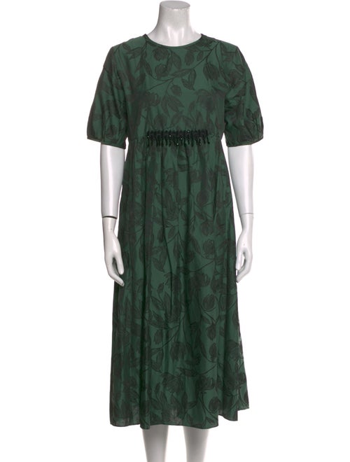 'S Max Mara Floral Print Midi Length Dress