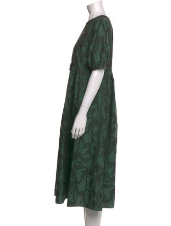 'S Max Mara Floral Print Midi Length Dress