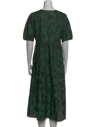 'S Max Mara Floral Print Midi Length Dress