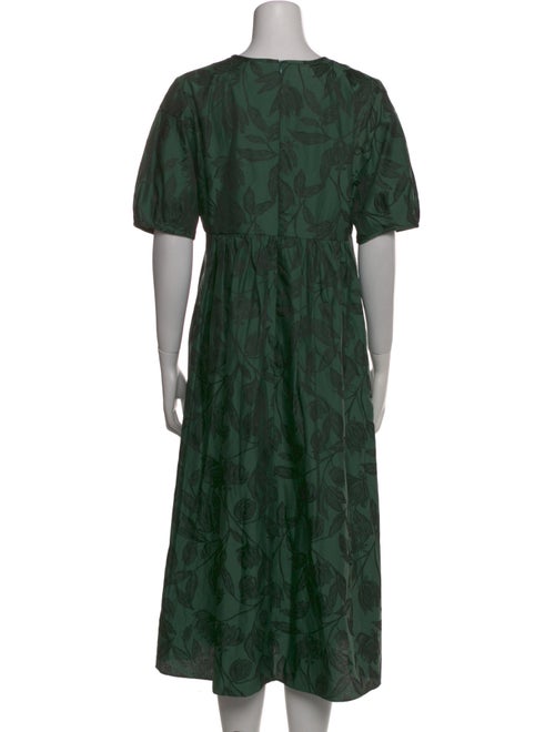 'S Max Mara Floral Print Midi Length Dress