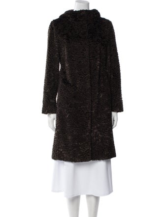 'S Max Mara Faux Fur Animal Print Faux Fur Coat