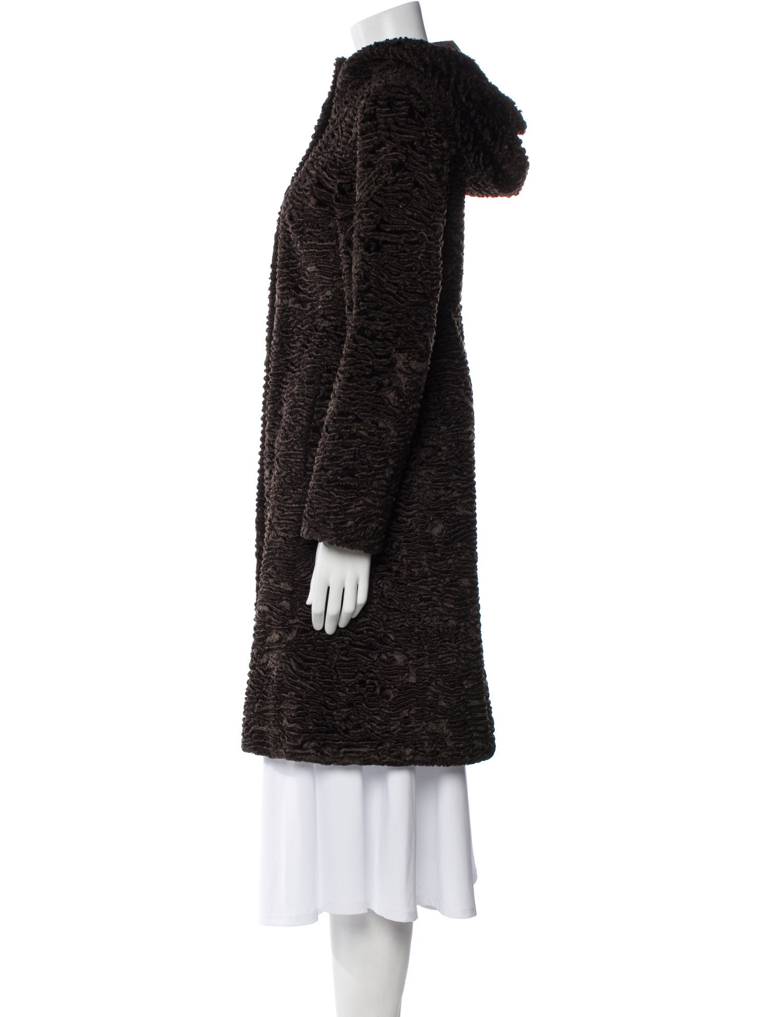 'S Max Mara Faux Fur Animal Print Faux Fur Coat