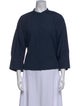 'S Max Mara Mock Neck Three-Quarter Sleeve Blouse