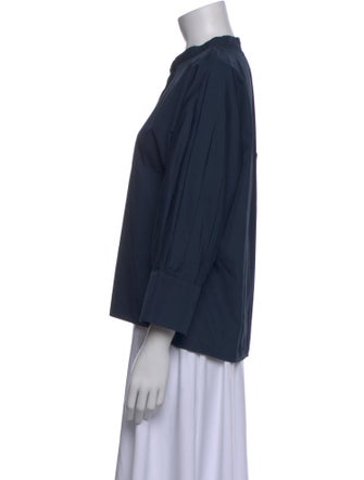 'S Max Mara Mock Neck Three-Quarter Sleeve Blouse