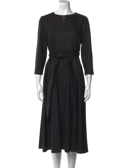 'S Max Mara Virgin Wool Midi Length Dress