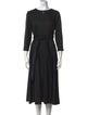 'S Max Mara Virgin Wool Midi Length Dress