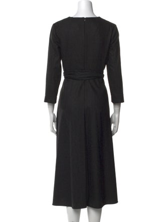 'S Max Mara Virgin Wool Midi Length Dress