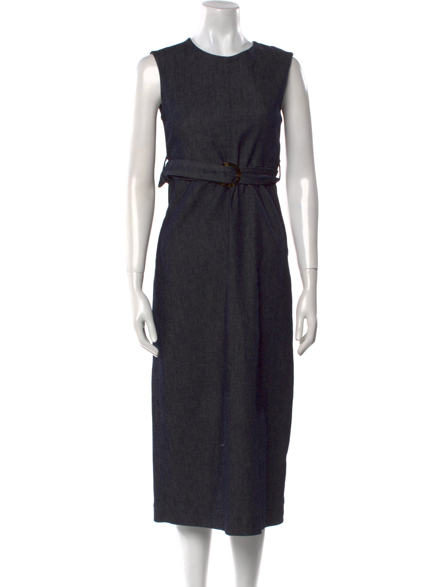 'S Max Mara Crew Neck Midi Length Dress