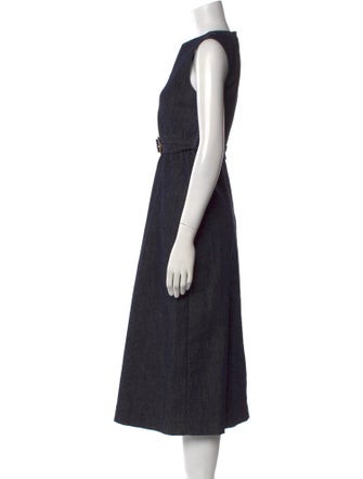 'S Max Mara Crew Neck Midi Length Dress