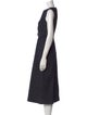 'S Max Mara Crew Neck Midi Length Dress