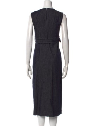 'S Max Mara Crew Neck Midi Length Dress
