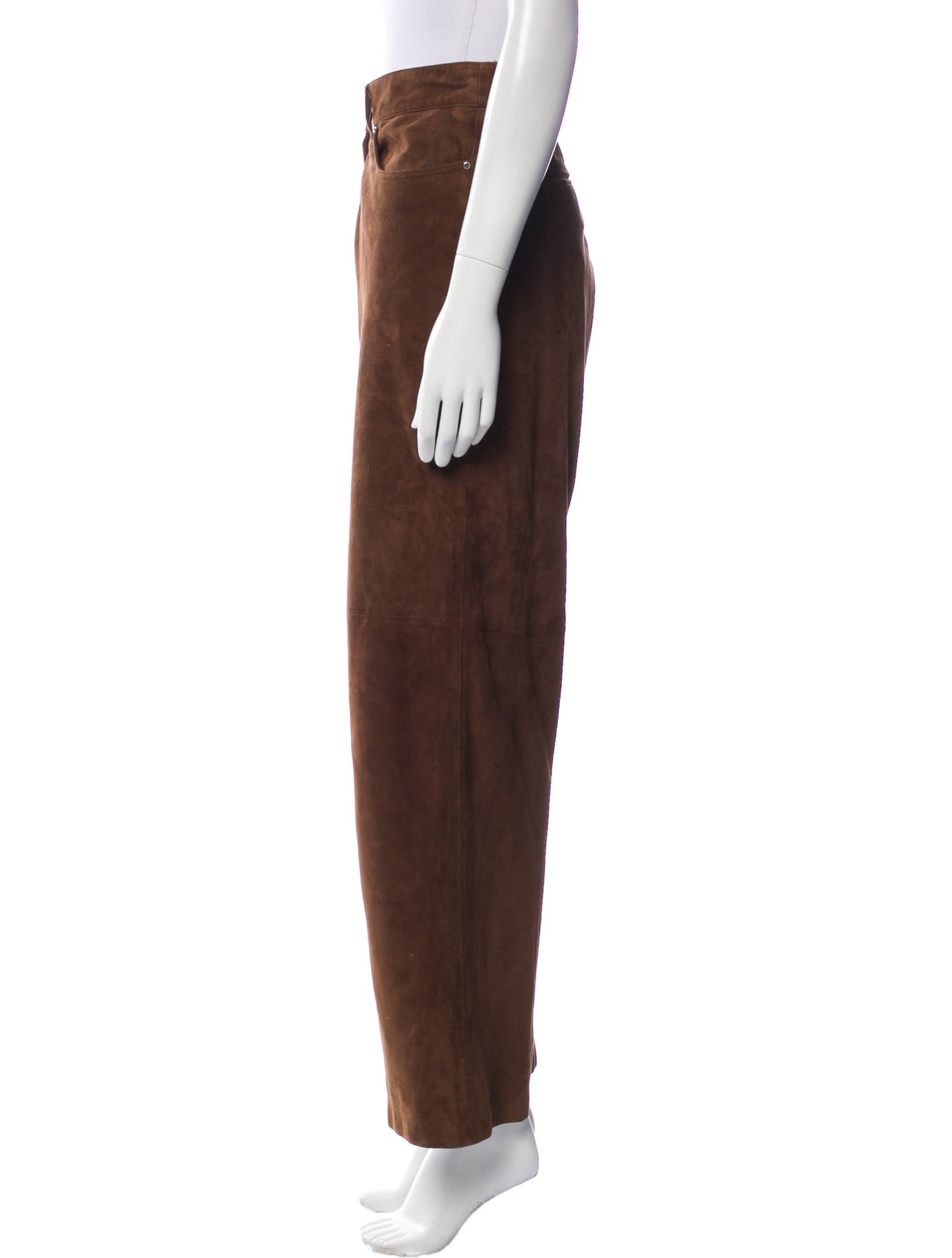'S Max Mara Lamb Leather Wide Leg Pants