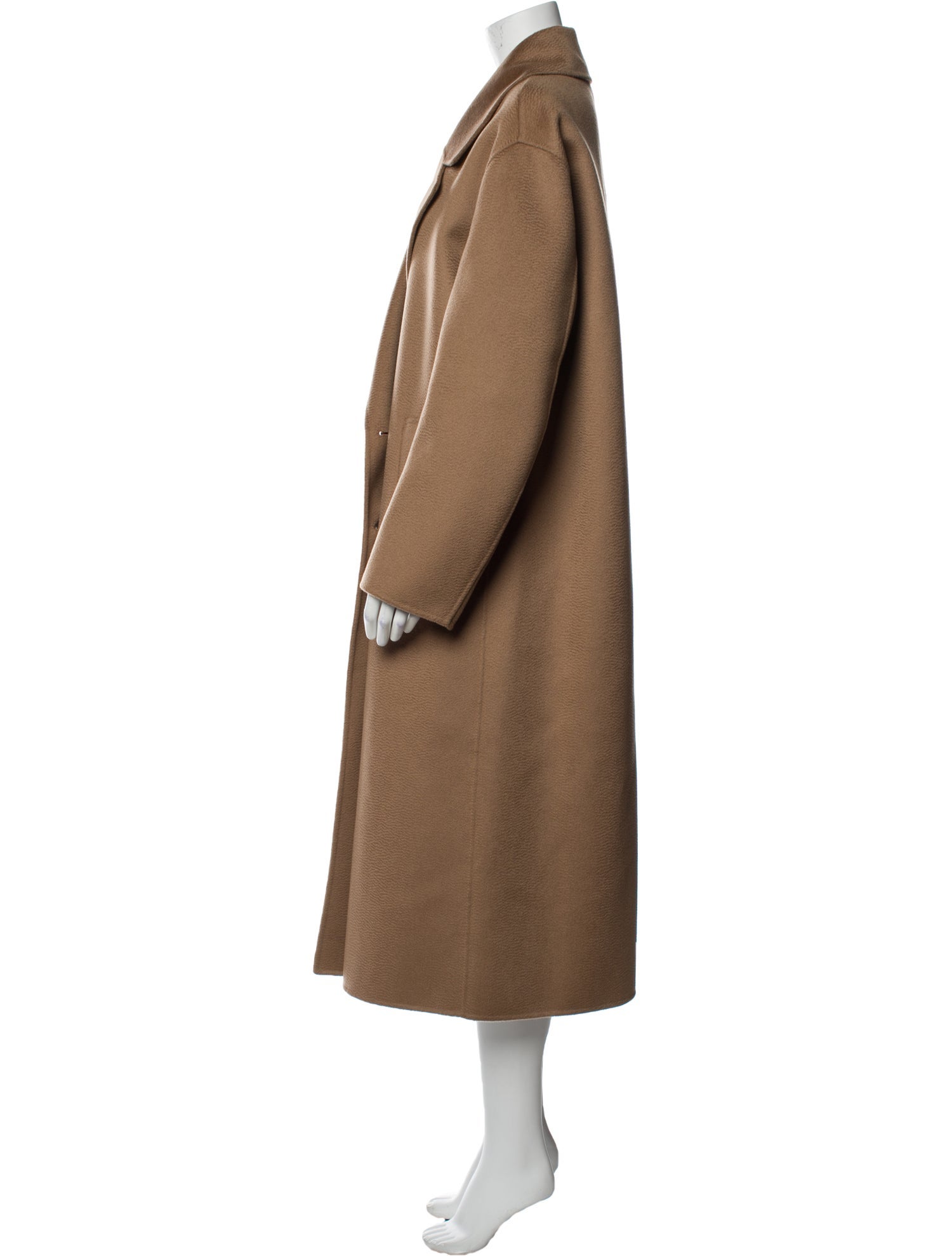 'S Max Mara Virgin Wool Faux Fur Coat
