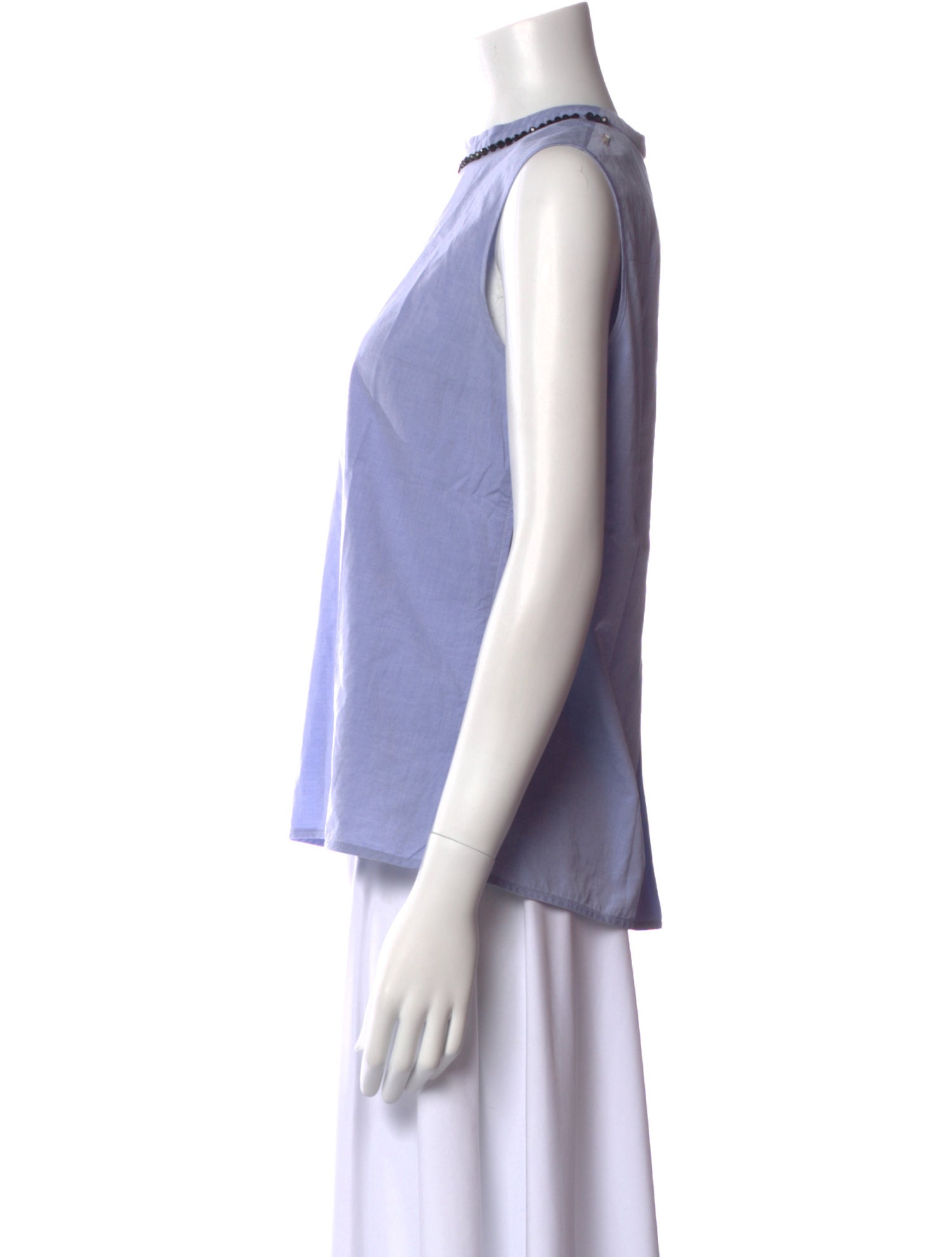 'S Max Mara Mock Neck Sleeveless Top