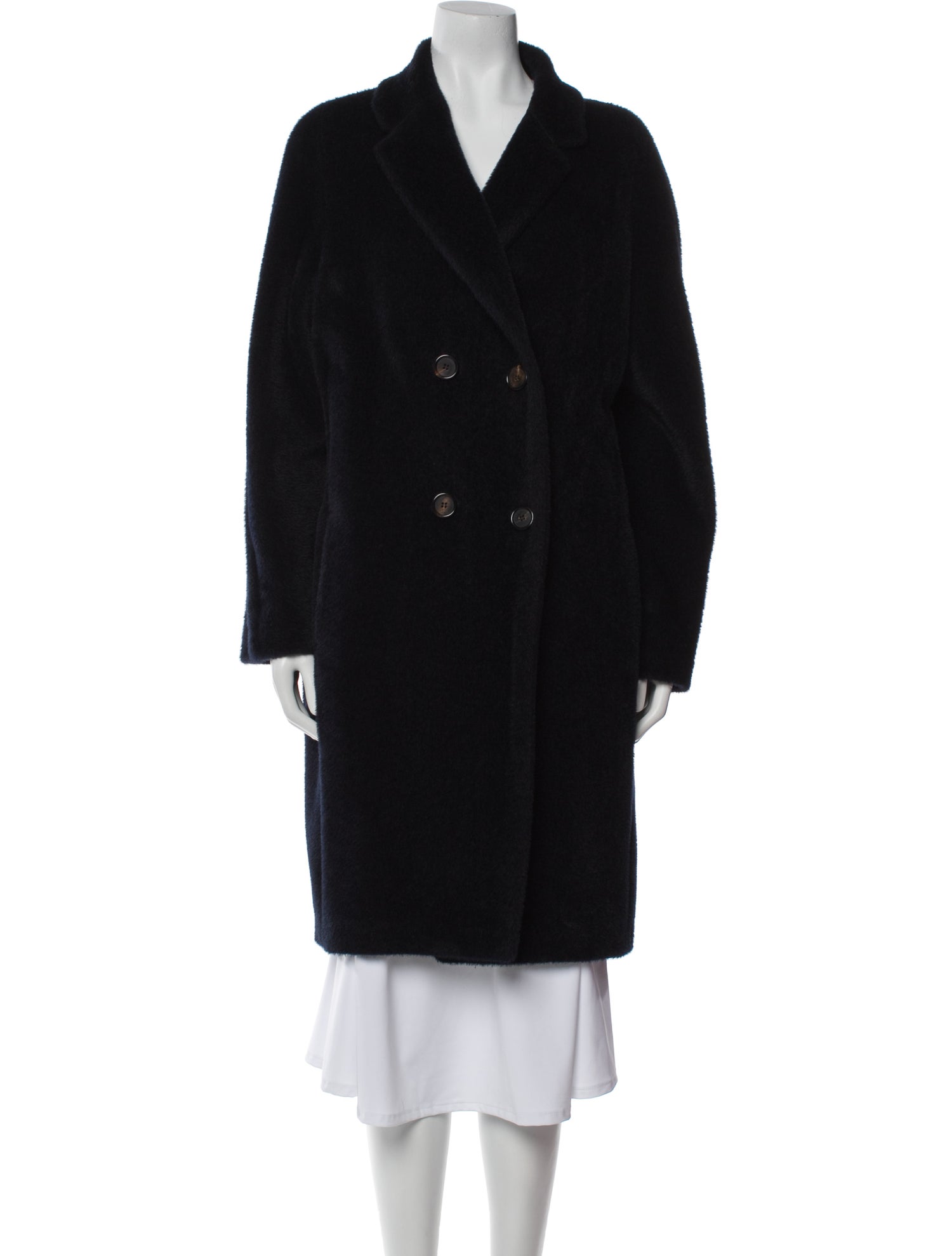 'S Max Mara Alpaca Faux Fur Coat