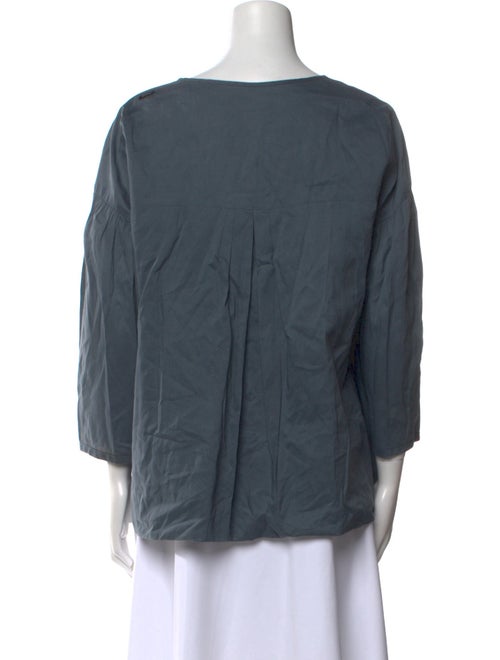 'S Max Mara Bateau Neckline Long Sleeve Blouse