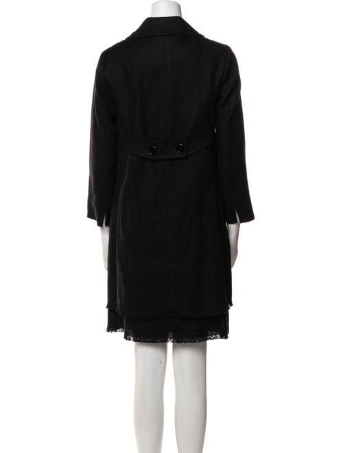 'S Max Mara Linen Raw-Edge Trim Dress Set