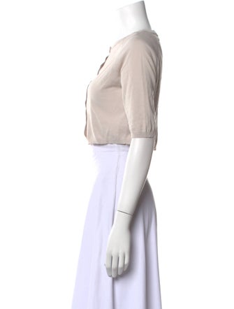 'S Max Mara Crew Neck Short Sleeve Crop Top