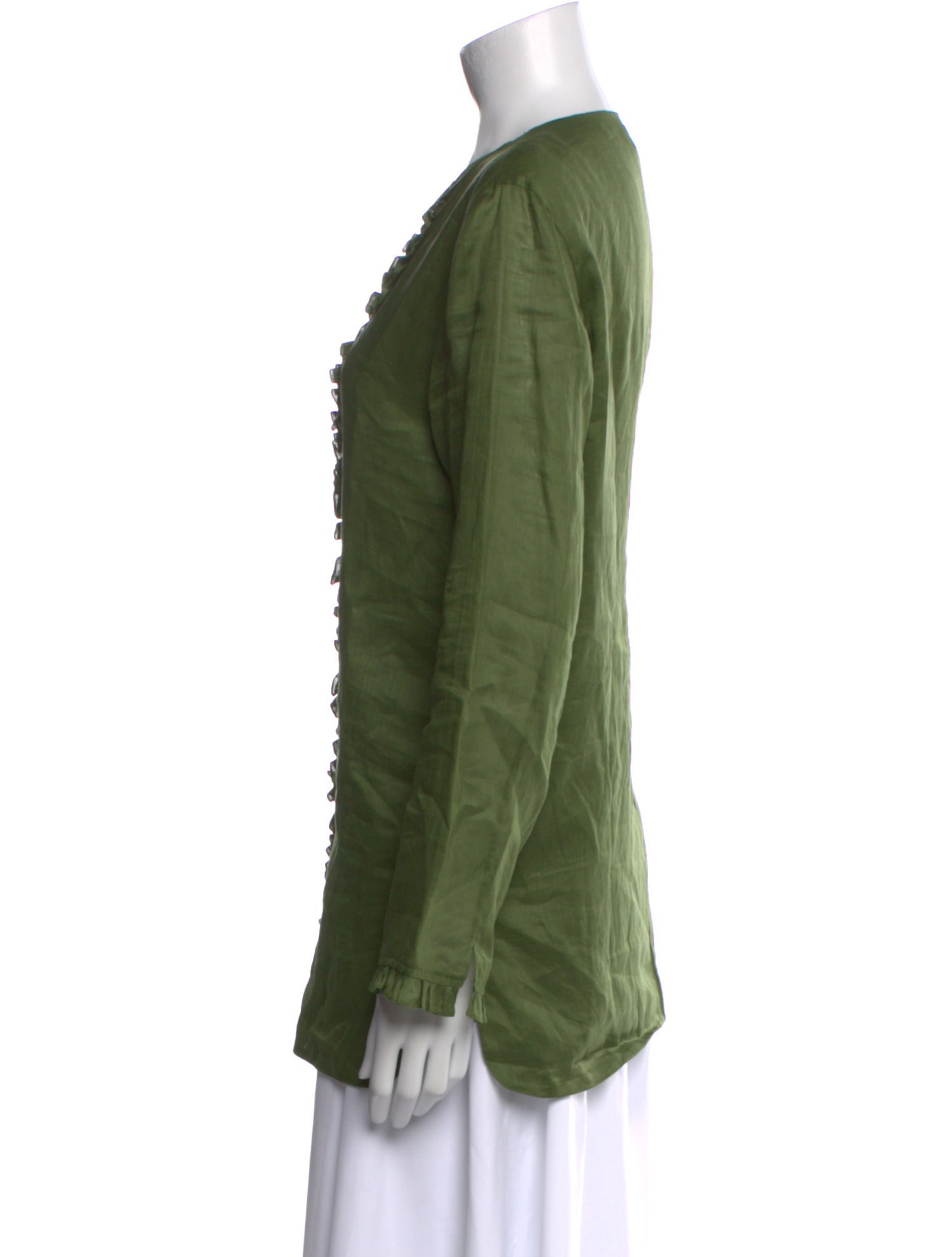 'S Max Mara Crew Neck Long Sleeve Blouse