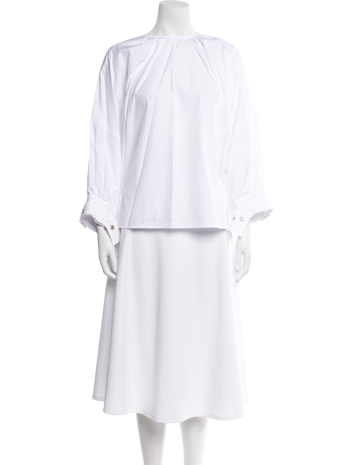 'S Max Mara Mock Neck Three-Quarter Sleeve Blouse