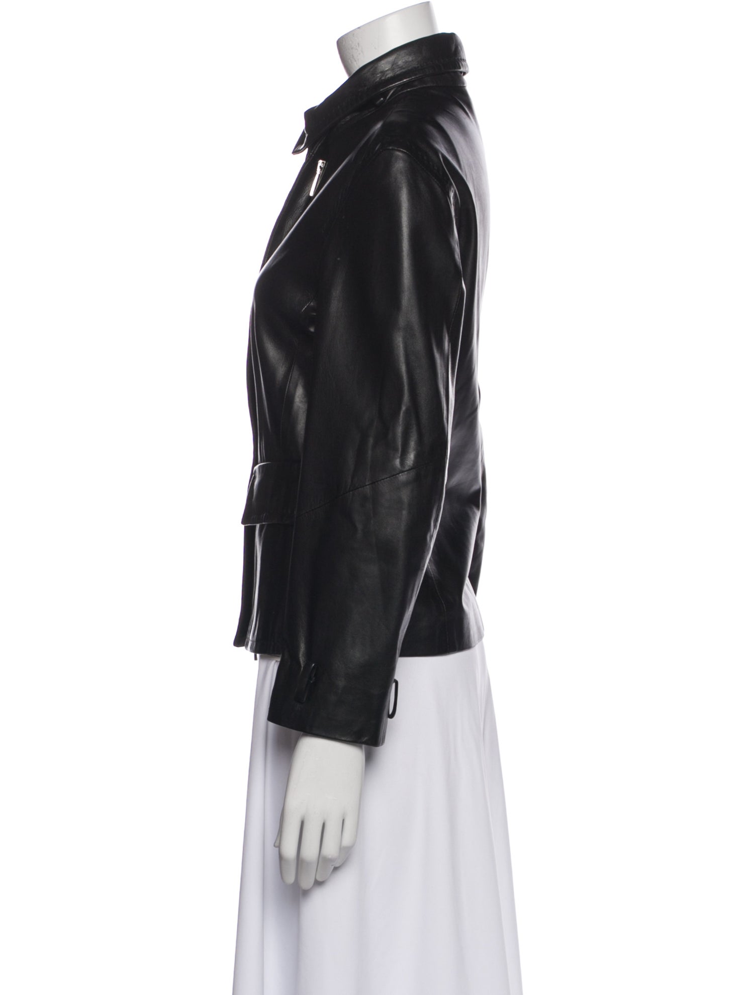 'S Max Mara Leather Biker Jacket