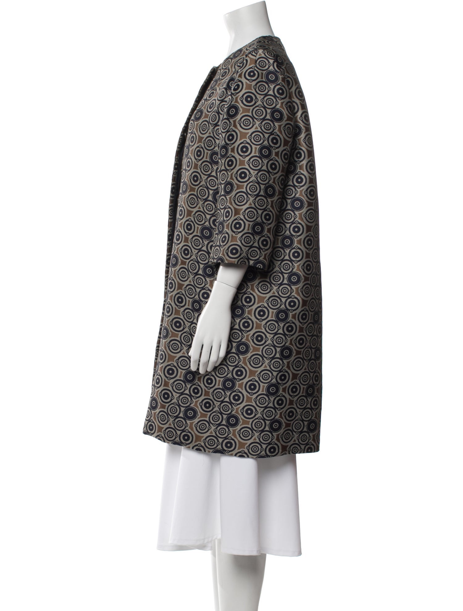 'S Max Mara Tweed Pattern Coat