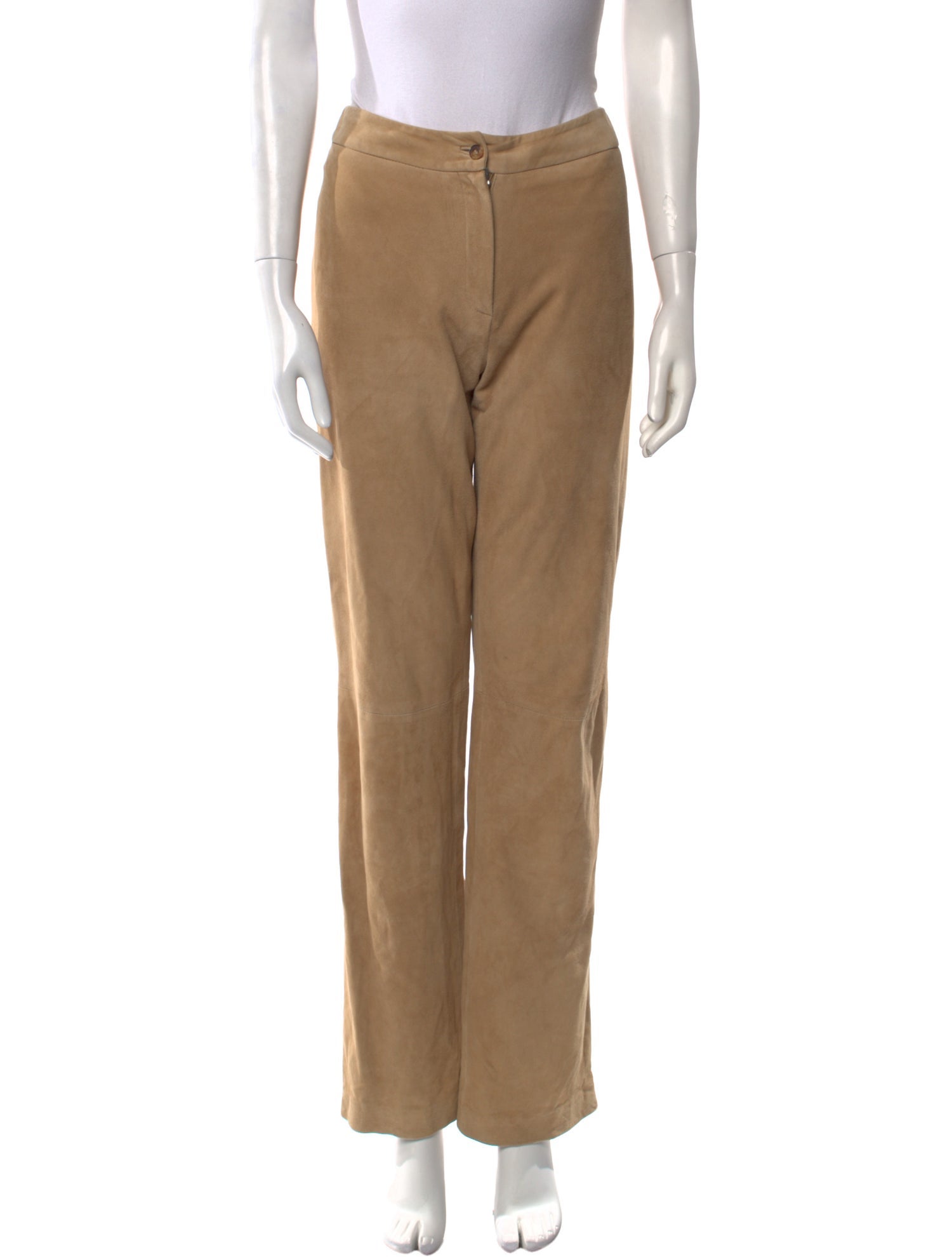 'S Max Mara Suede Straight Leg Pants