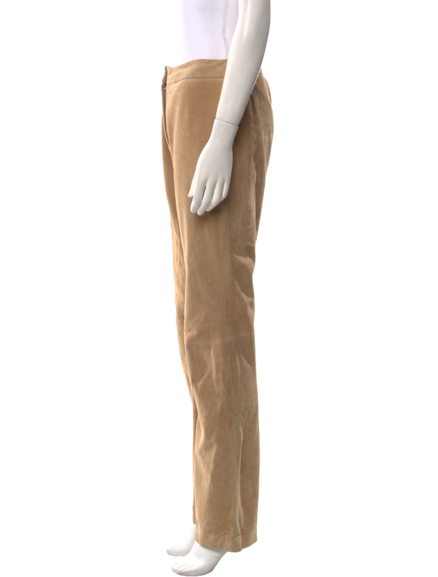 'S Max Mara Suede Straight Leg Pants