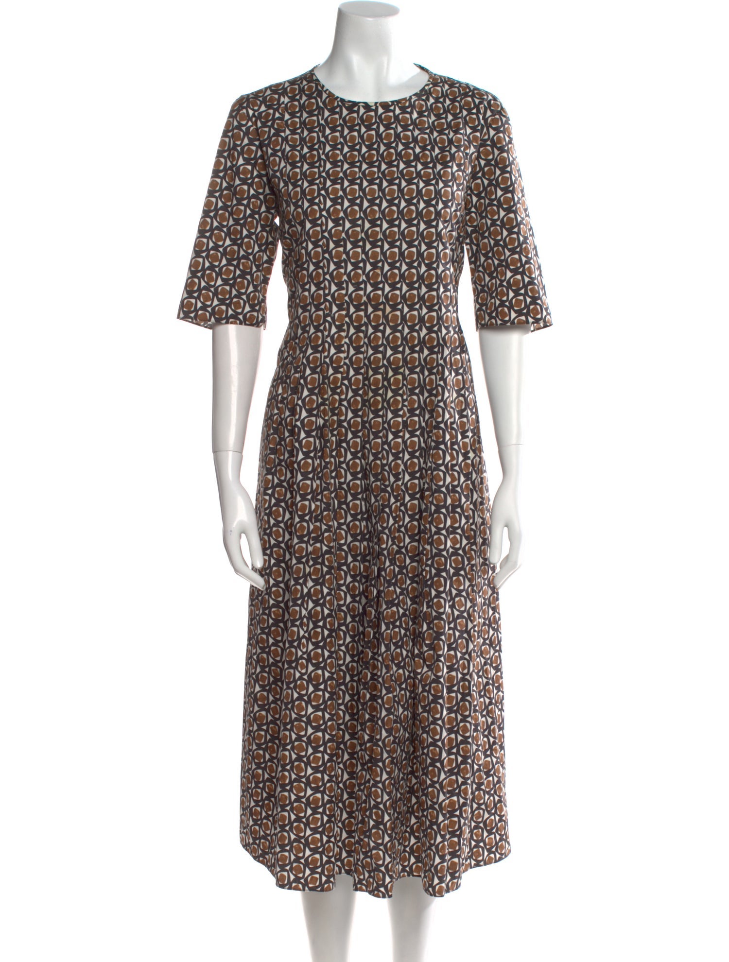 'S Max Mara Printed Midi Length Dress