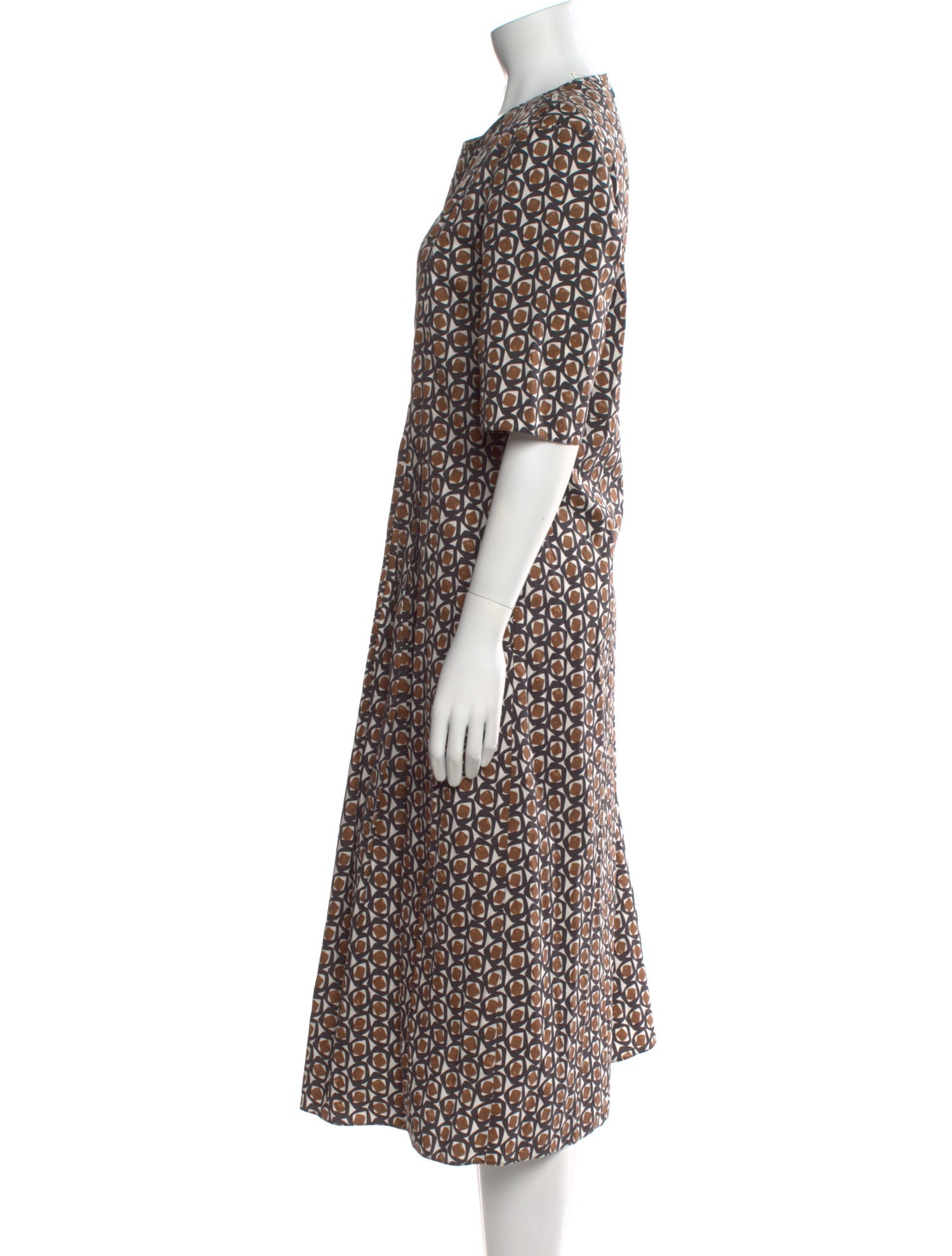 'S Max Mara Printed Midi Length Dress