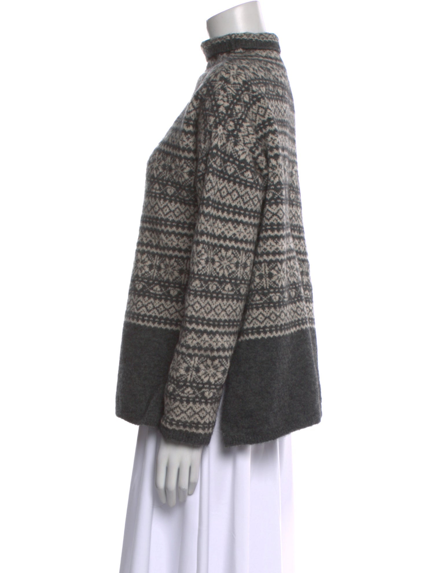 'S Max Mara Striped Mock Neck Sweater