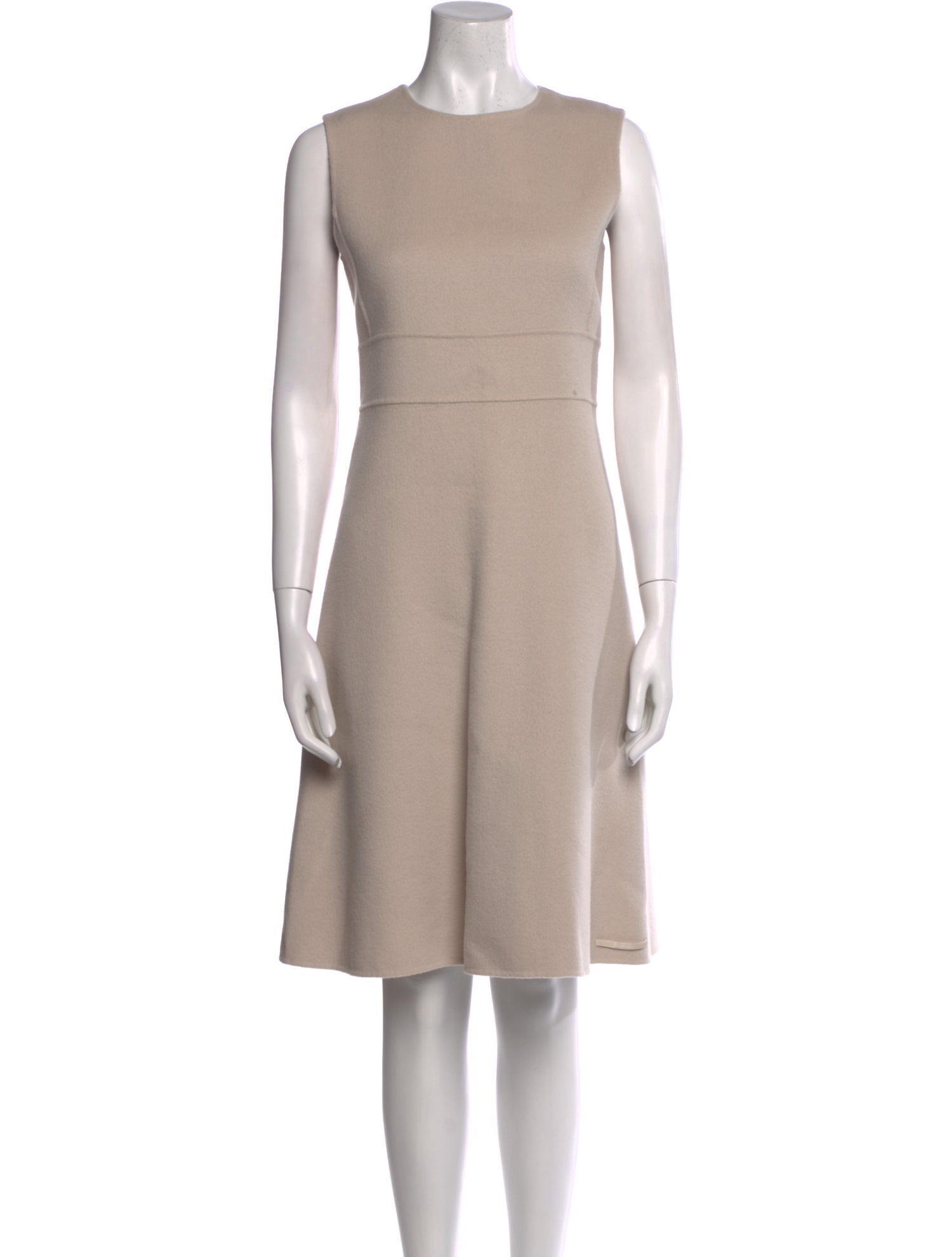 'S Max Mara Virgin Wool Knee-Length Dress