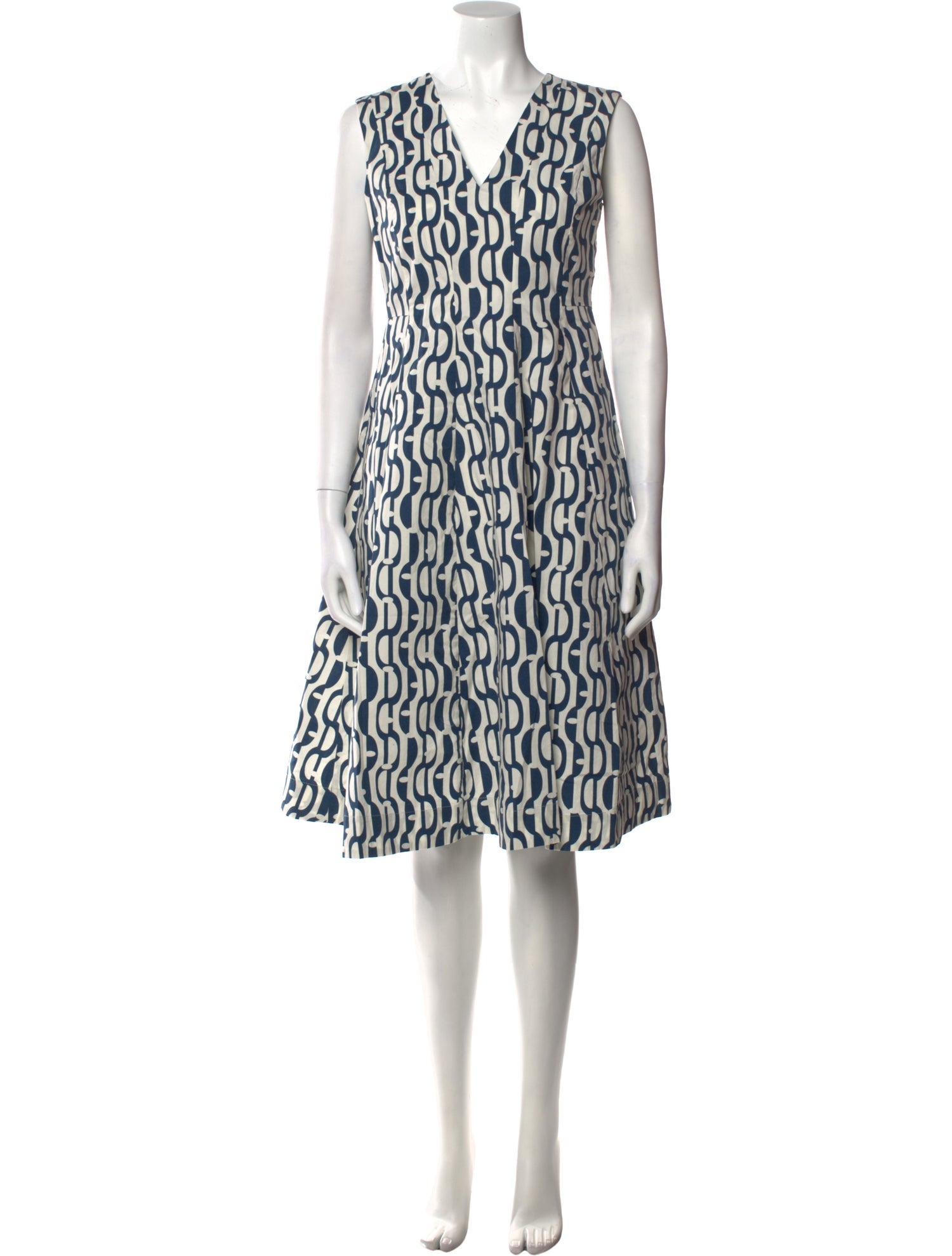 'S Max Mara Printed Knee-Length Dress