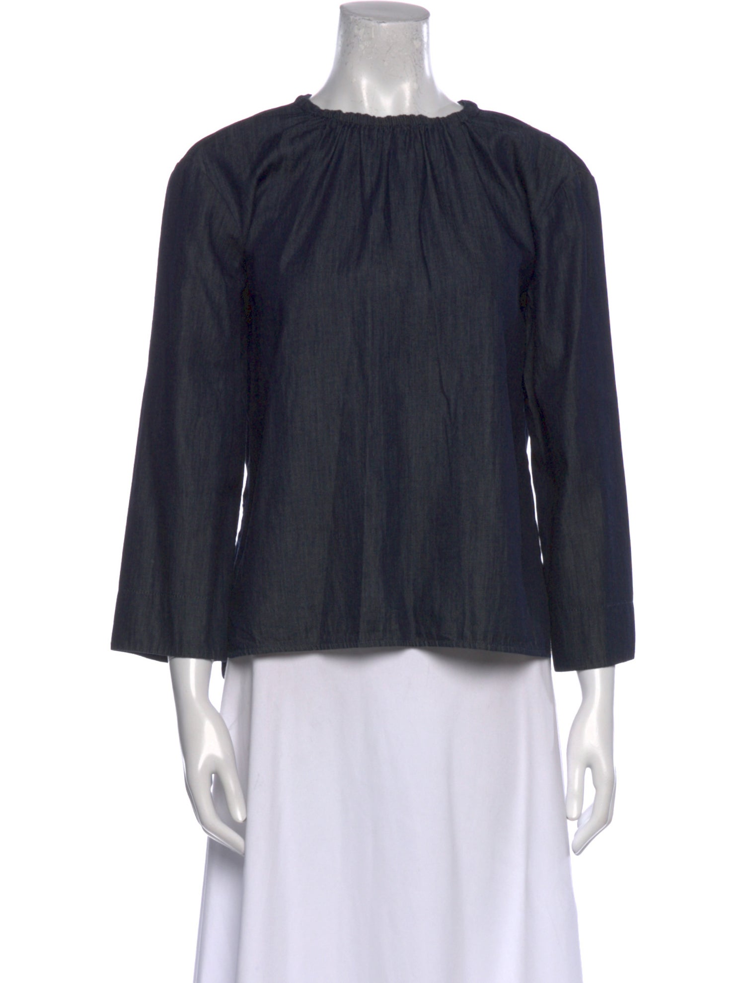 'S Max Mara Bateau Neckline Three-Quarter Sleeve Blouse
